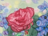 Rose mit Rittersporn